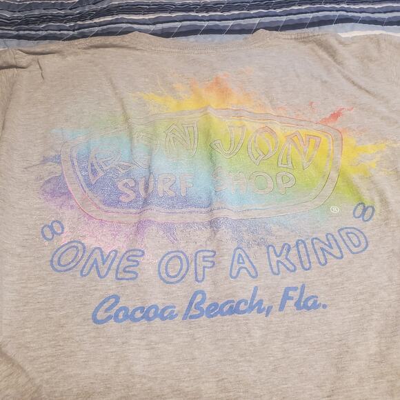 Ron Jon Surf Shop Size M Cocoa Beach Florida One of A Kind Long Sleeve Tee Gray - Picture 3 of 6
